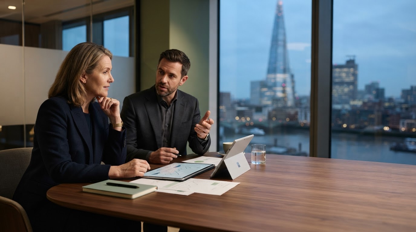 Reckonery analyst reviewing digital asset market charts